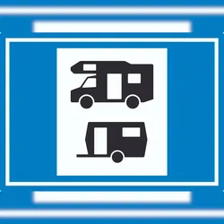 HB-Druck Wohnmobil- und Wohnwagenplatz Symbol Aufkleber A0 (841x1189mm)