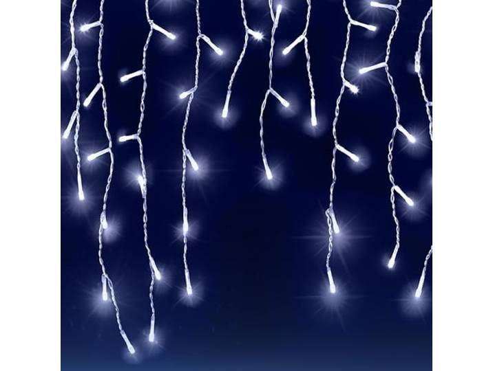 Monzana Lichtsnoer 600 LED 20m Stroombesparend IP44 Lichtgordijn Binnen Buiten LIchtjes Koudwit Kerstverlichting Kerstdeco