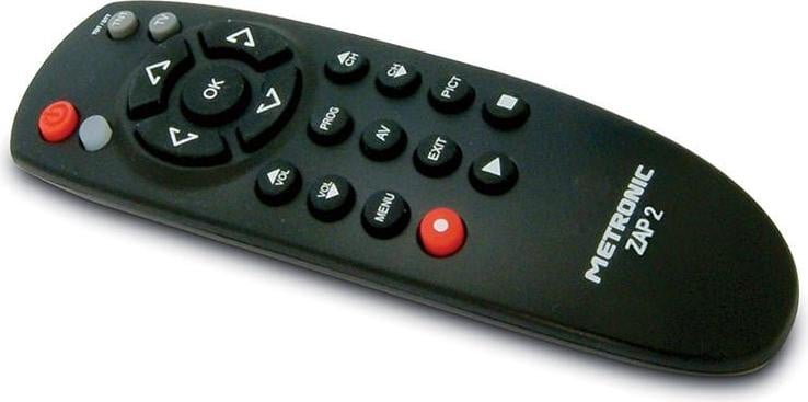 Metronic Zap 2 Draadloze Infrarood Afstandsbediening met Knoppen, Zwart