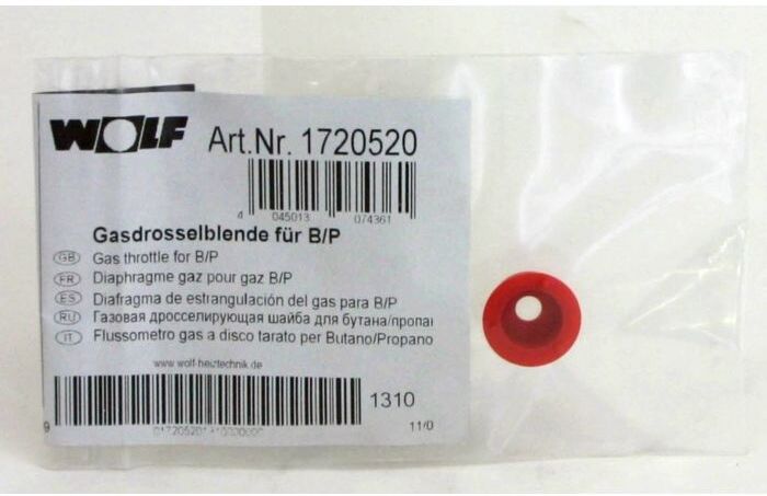 Wolf Gasdrosselblende rot 172052099 Flüssiggas P, für CGB-35