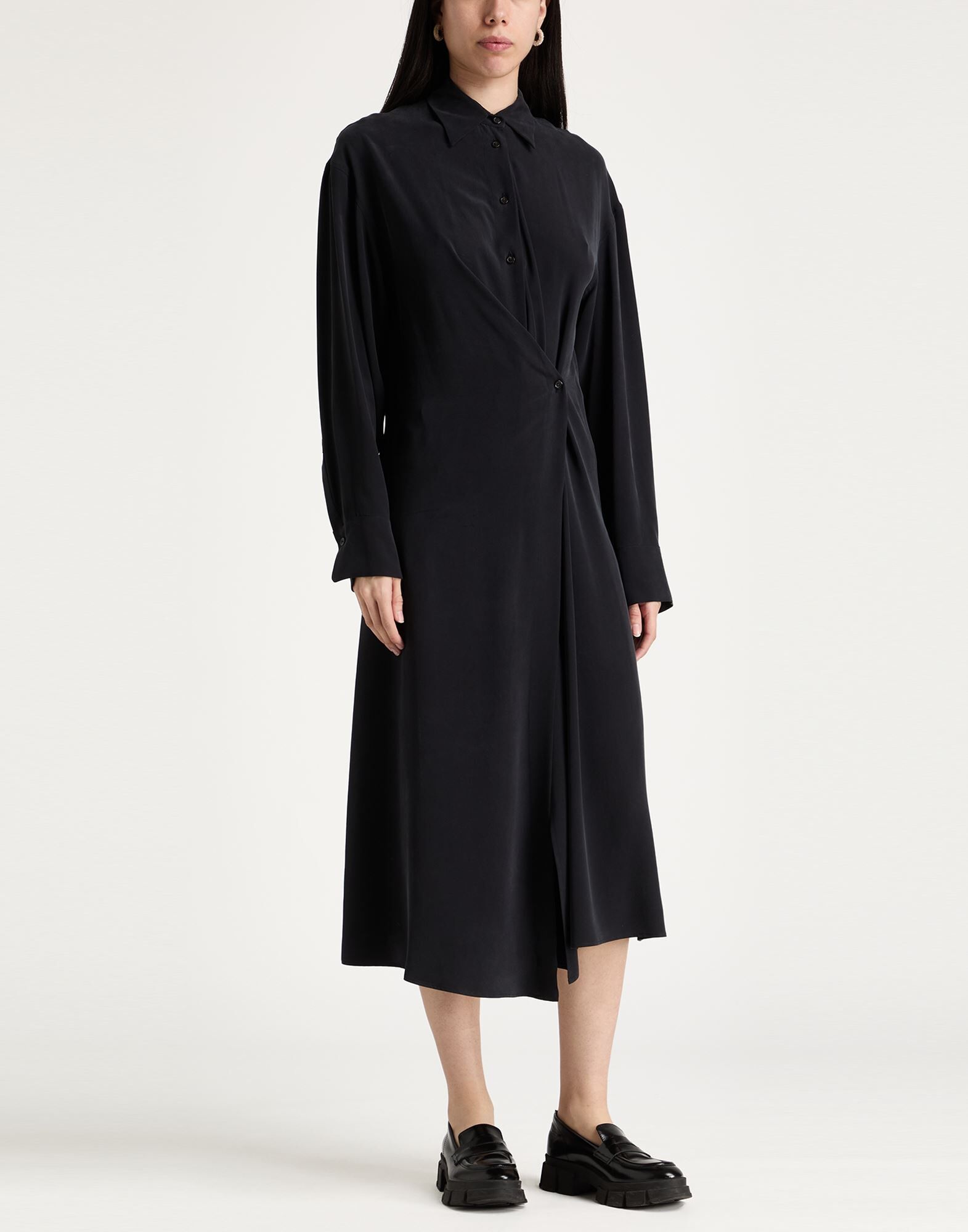 Alysi Vestido midi Mujer Carbón 36,40,42 Mujer