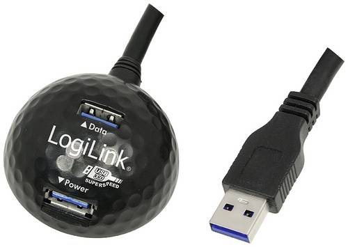 LogiLink USB-Kabel USB 3.2 Gen1 USB-A Stecker, USB-A Buchse 1.50m Schwarz