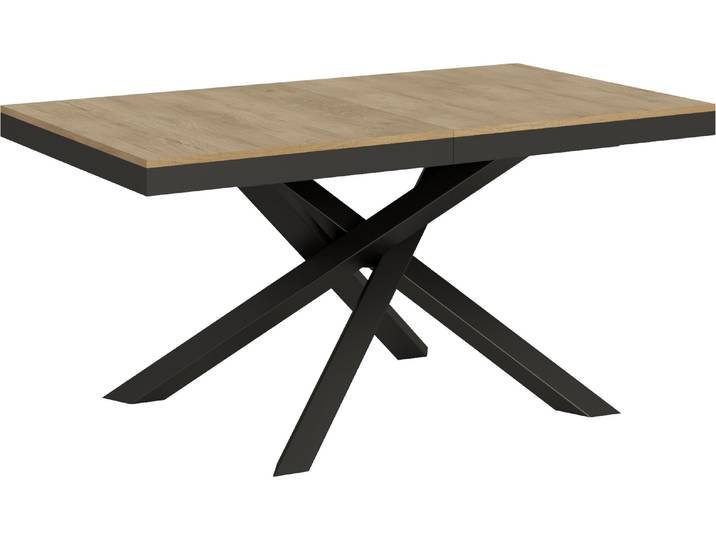 Table Extensible 90X160/420 Cm Volantis Evolution Chêne Nature Structure Anthracite