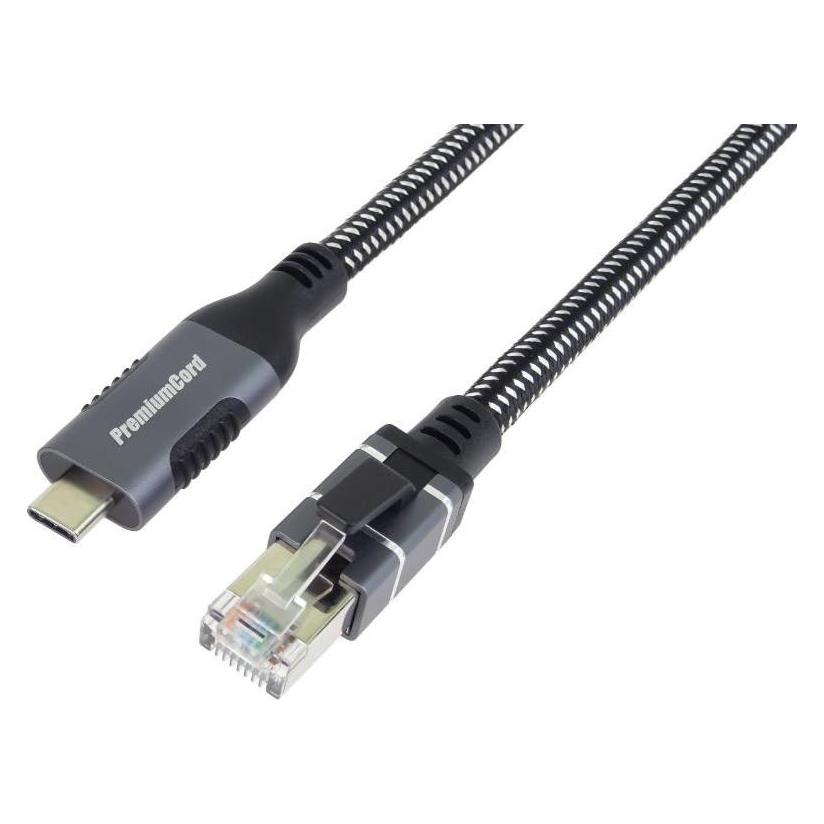 PremiumCord Ethernet cable USB-C -> LAN RJ45 10/100/1000 Mb 2m (USB-C) (ku31net2)