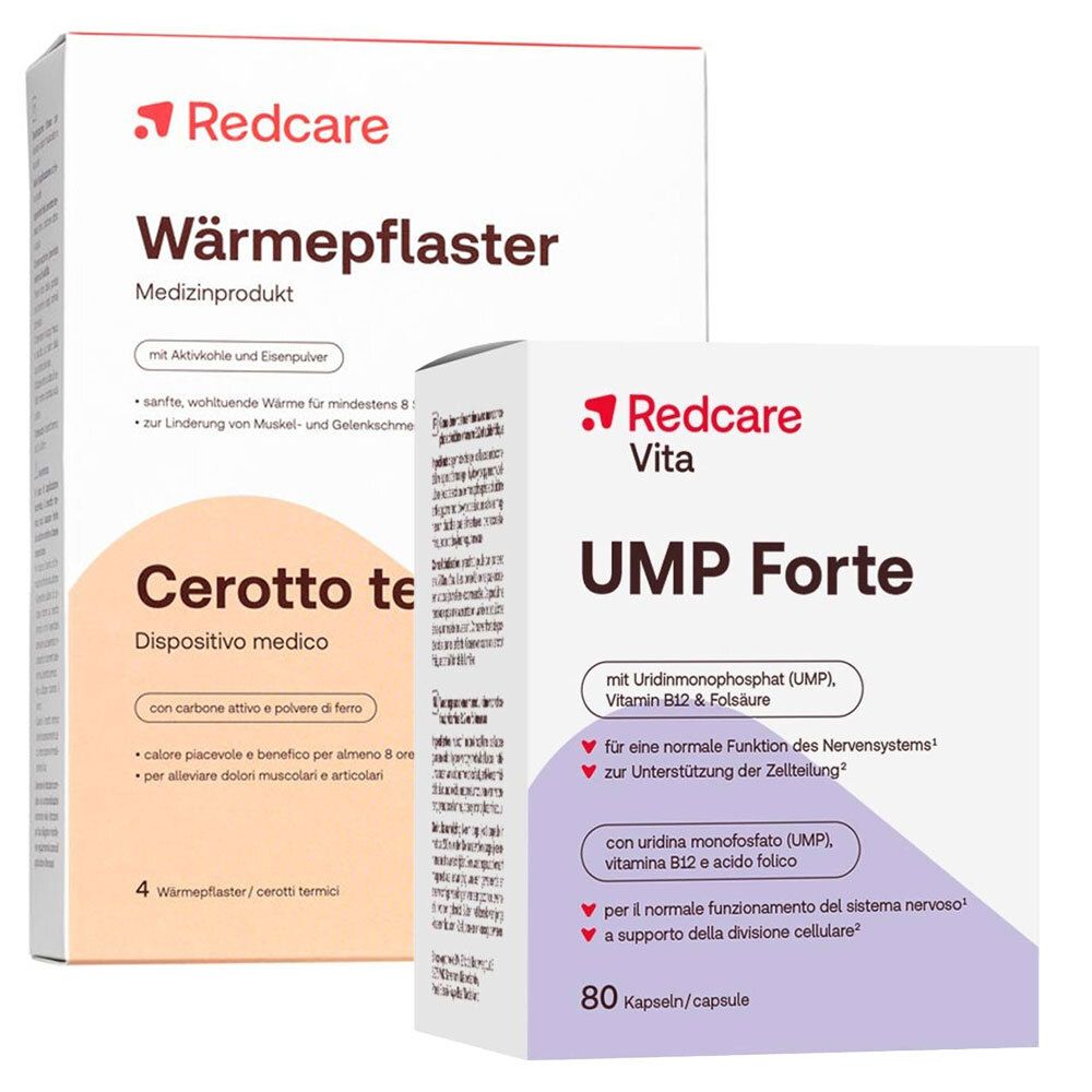 Redcare Wärmepflaster + Vita UMP Forte 1 St Set
