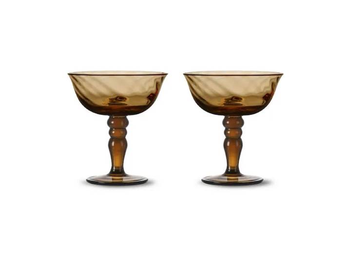 Byon Coupe à champagne italienne Opacity 15 cl lot de 2 Brun