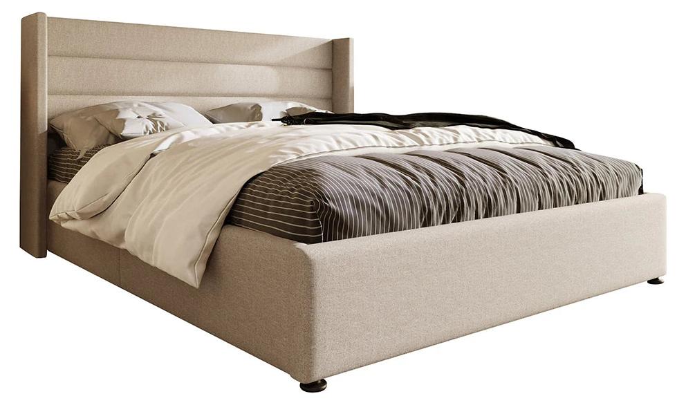 Bett mit Polsterung - Bett mit Stauraum - Doppelbett - Schlafsofa - Plattformbett - 180x200 cm - Samt-Kopfteil