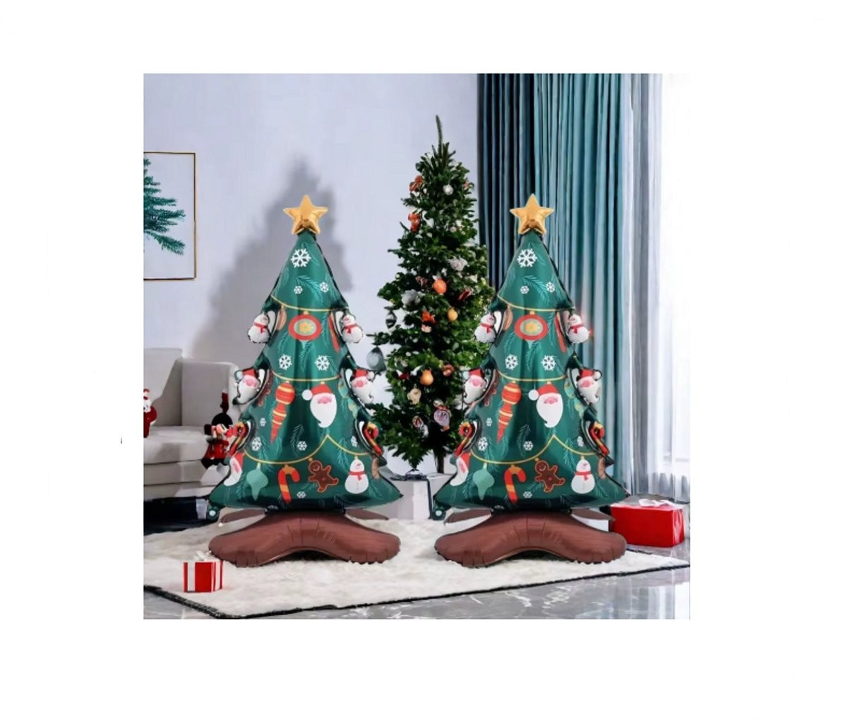 Opblaasbare Kerstboom Folieballon - 120 cm - Kerstversiering