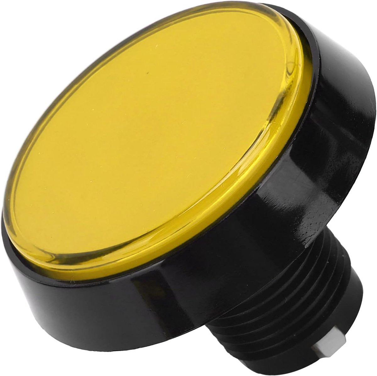 Gele ronde LED drukknop met tactiele feedback voor gameconsole bediening - 60 mm diameter