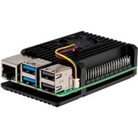 Aluminiumgehäuse für Raspberry Pi 5 schwarz, Armor Case Block Active