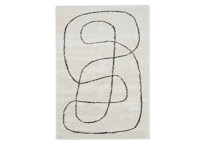 Tapis contemporain à motif organique - 120x170cm beige polypropylène