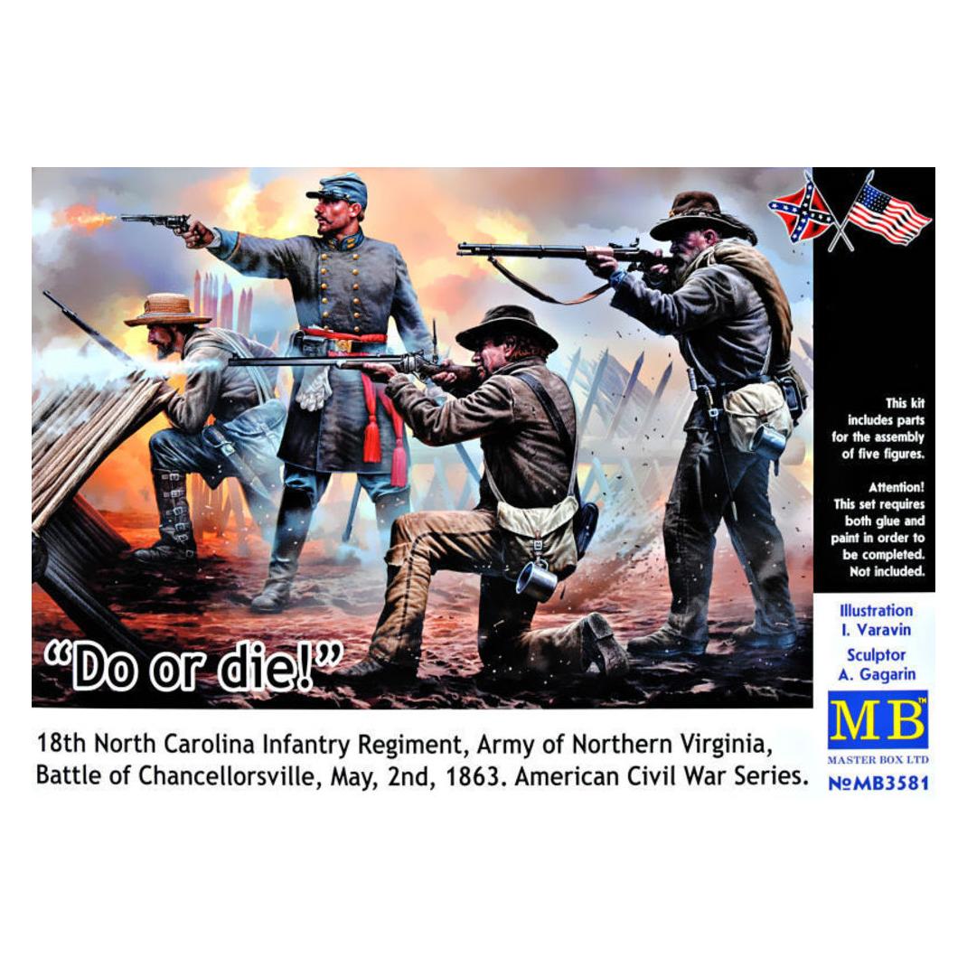 Master Box Do or die!18th Infantry Regiment of North Carolina.U.S. Civil War Series (MB3581)