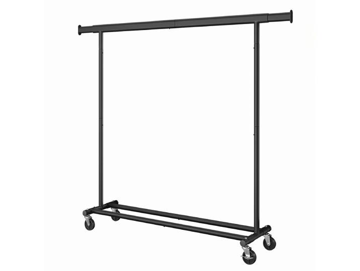 Ochama Portant à Vêtements Extensible, Tringle Robuste avec Roulettes, Penderie Mobile pour Chambre, Montage Facile, Noir