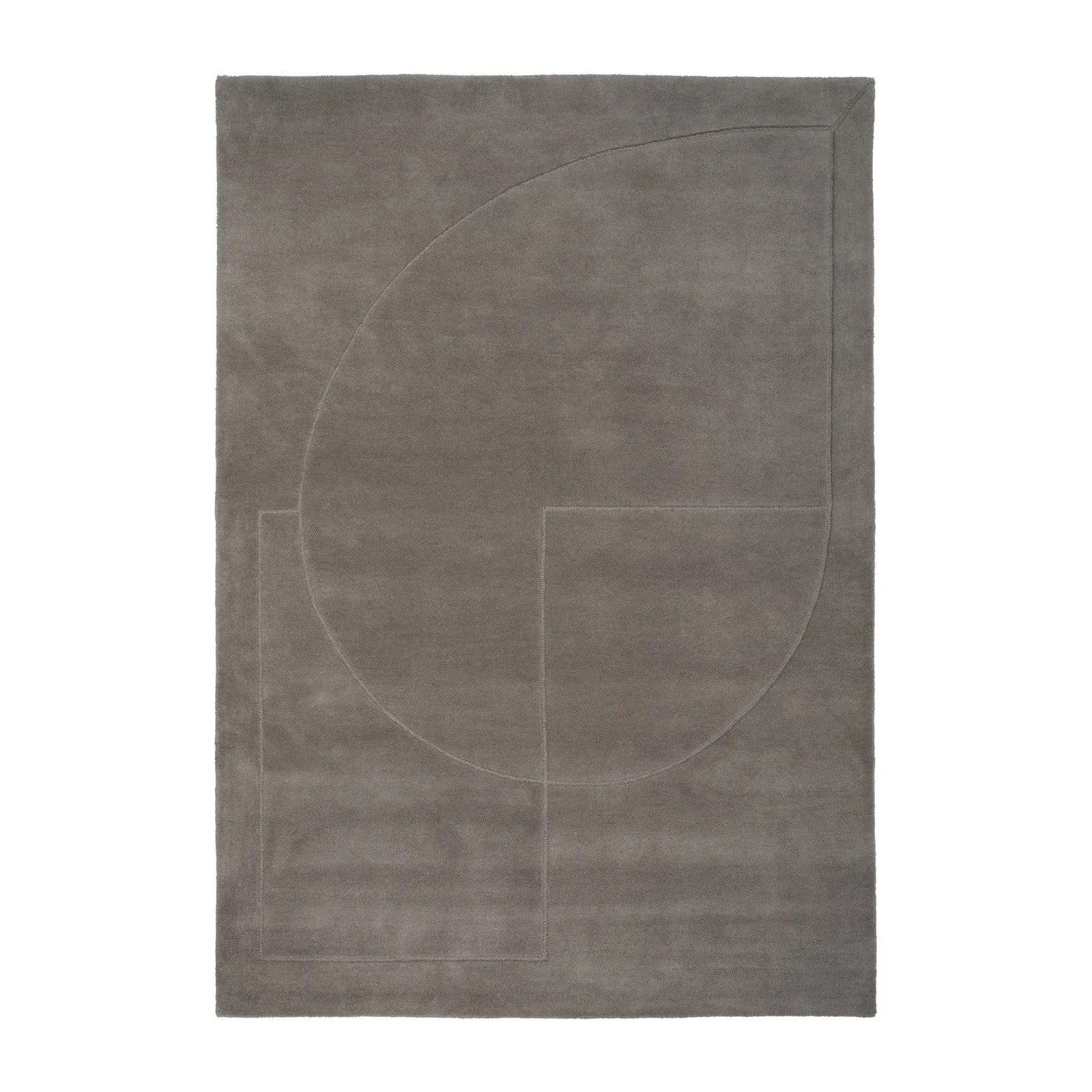 Linie Design Lineal Poem wollen vloerkleed Grey, B: 200 cm, D: 300 cm