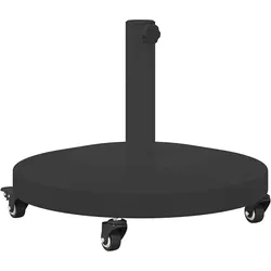 Helloshop26 - Moderner runder Sonnenschirmständer für Garten oder Terrasse 48 x 48 x 32 cm schwarzer Stahl