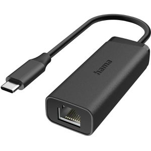 Hama USB-Adapter Netzwerk-Adapter, 200360, 2,5 Gbit, RJ45 Buchse auf USB-C Stecker, USB 3.0