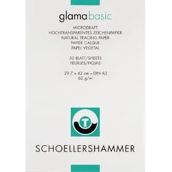 SCHOELLERSHAMMER DIN A3 Durchschlagpapier Transparent 60 g/m2 Matt 50 Blatt