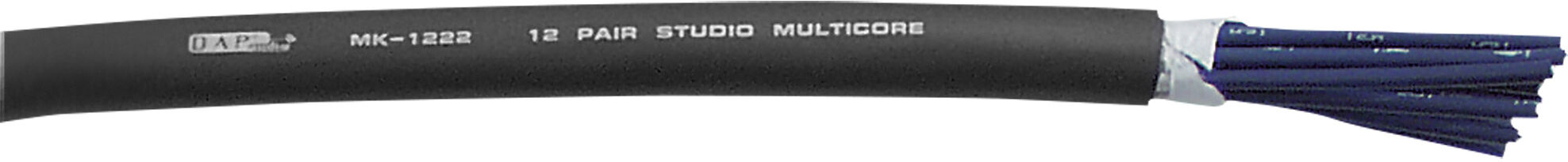 DAP Audio Mk-1222 12-Paariges Studio-Multicore-Kabel – Schwarze Ummantelung – Preis Pro Meter