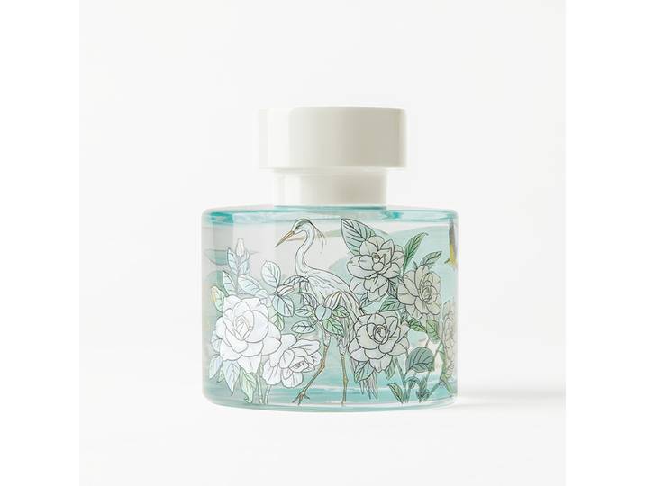 SONGCHAO Diffuseur de parfum en roseau A Realm in Bloom Senteur : Gardenia en fleur Dimensions : 7,5 x 7,5 x 19,5 cm 50