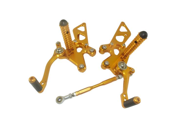 Hurbike-Ensembles arrière réglables pour conducteur, repose-pieds arrière, repose-pieds pour Kawasaki Ninja 250R EX 250 R 2008 2009 2010 2011 2012