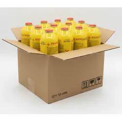12x Mapp Gas Gaskartusche 450g (860 ml) Spezialgas Schraubkartusche 7/16" Gewin...