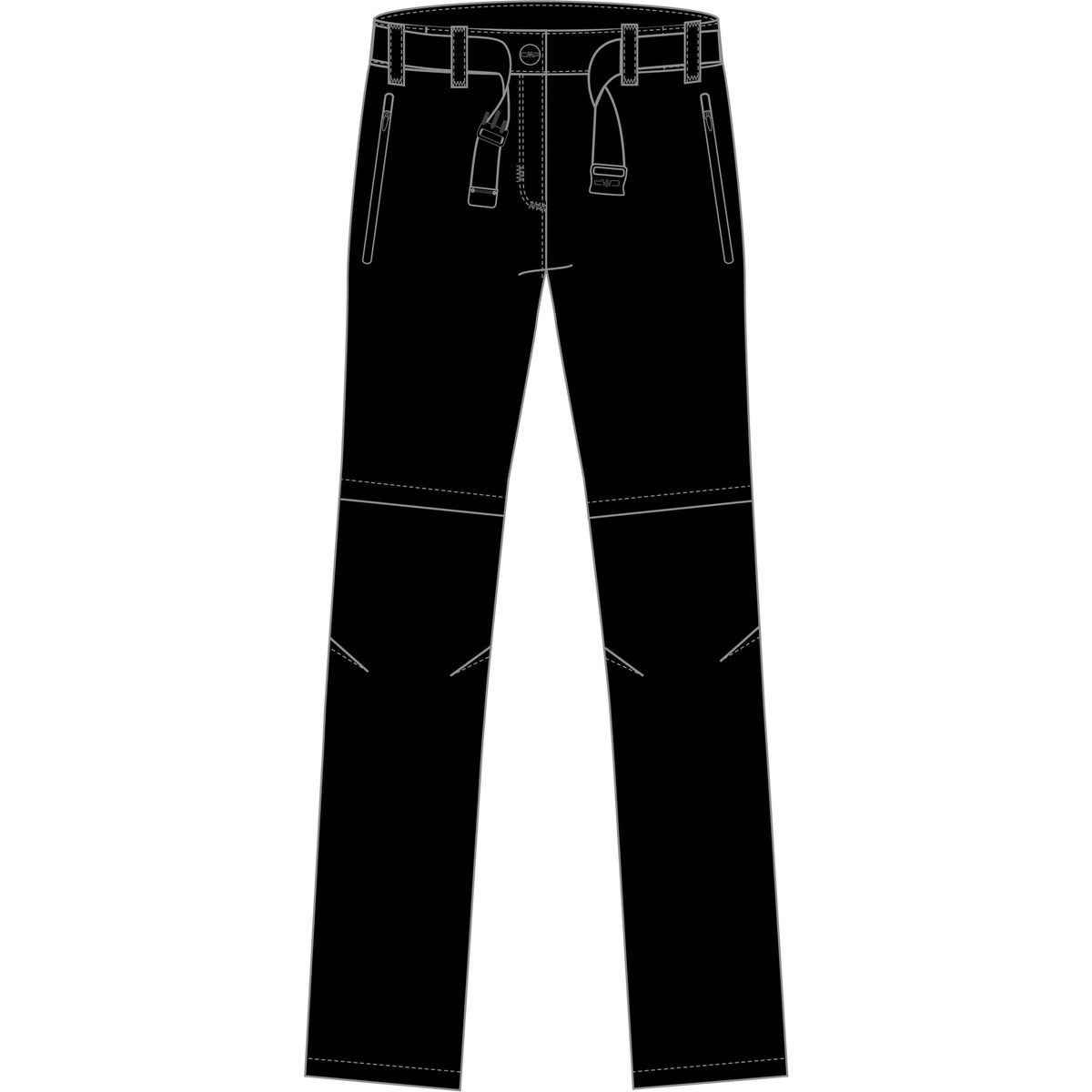 CMP KID G Zip OFF Pant antracite-nero (011P) 164 3T51445-011P-164