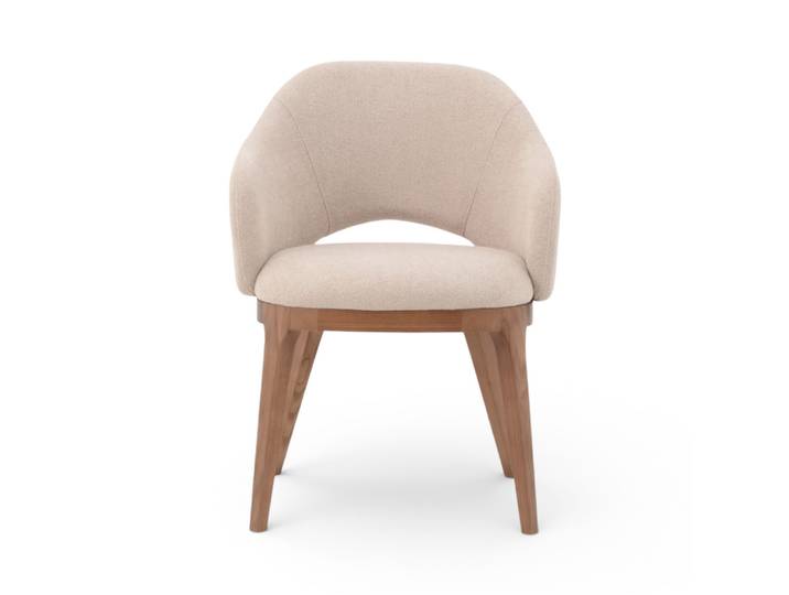 Chaise repas tissu sable