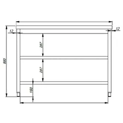 Bolero Tisch Edelstahl rund 80cm