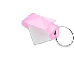 CombiCraft Aufklappbare Schlüsseletiketten in Pink 60x27 mm- Packung mit 100 Stück