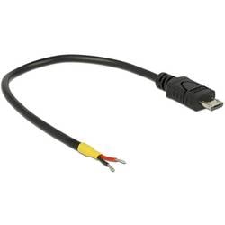 Delock USB-Kabel USB 2.0 USB-Micro-B Stecker, offene Kabelenden 0.15 m Schwarz 85306
