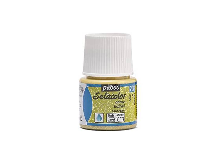 Pebeo Setacolor textielverf, glitter, 45 ml, goud,