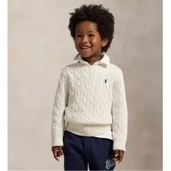 Polo Ralph Lauren für Jungen. 322702674024 Baumwollpullover mit Zopfmuster (3), Weiß, Lässig, Baumwolle, Kinderbekleidung