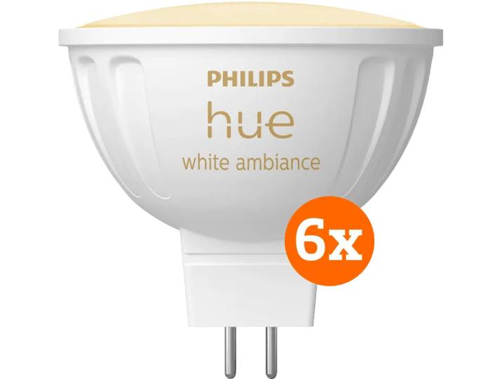 Philips Hue spot White Ambiance MR16 6-pack