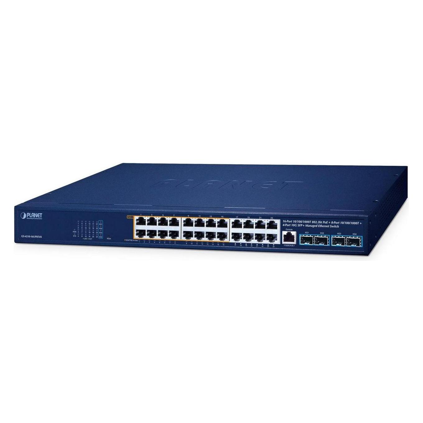 Planet IPv6/IPv4, 16-Port (24 Ports) (GS-4210-16UP8T4X)
