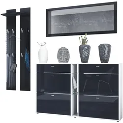 GARDEROBE Orlando Schwarz Hochglanz