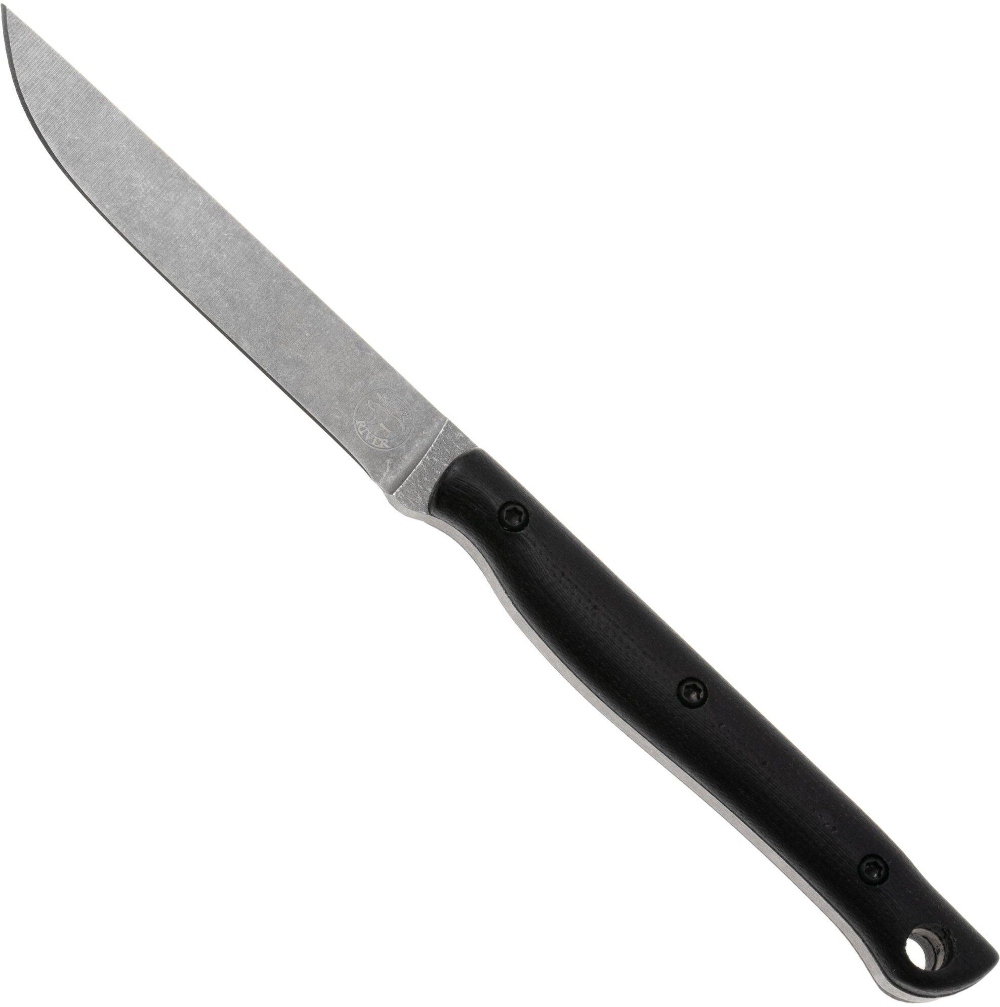 White River Knives White River Exodus 3, Black Canvas Micarta, fodero in Kydex, coltello fisso