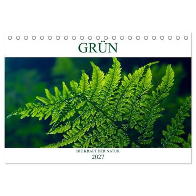 GRÜN. Die Kraft der Natur (Tischkalender 2027 DIN A5 quer), CALVENDO Monatskalender