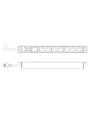 DIGITUS Steckdosenleiste 7-fach 2m 1HE/CEE 7/5/250VAC 2 m (DN-95407-FR)