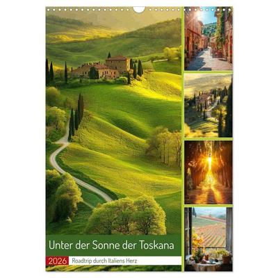 Unter der Sonne der Toskana (Wandkalender 2026 DIN A3 hoch), CALVENDO Monatskalender
