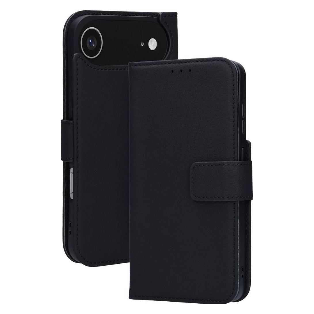 Mobiparts Leather Wallet Case Apple iPhone 17 Air Black (MagSafe Compatible) (Apple iPhone Air) (MP-130613)