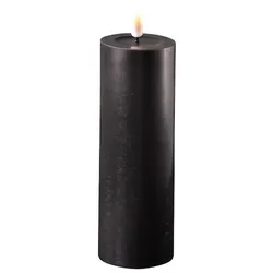 Deluxe Homeart LED Stumpenkerze Real Flame salbei green, 15 cm, Ø 5 cm