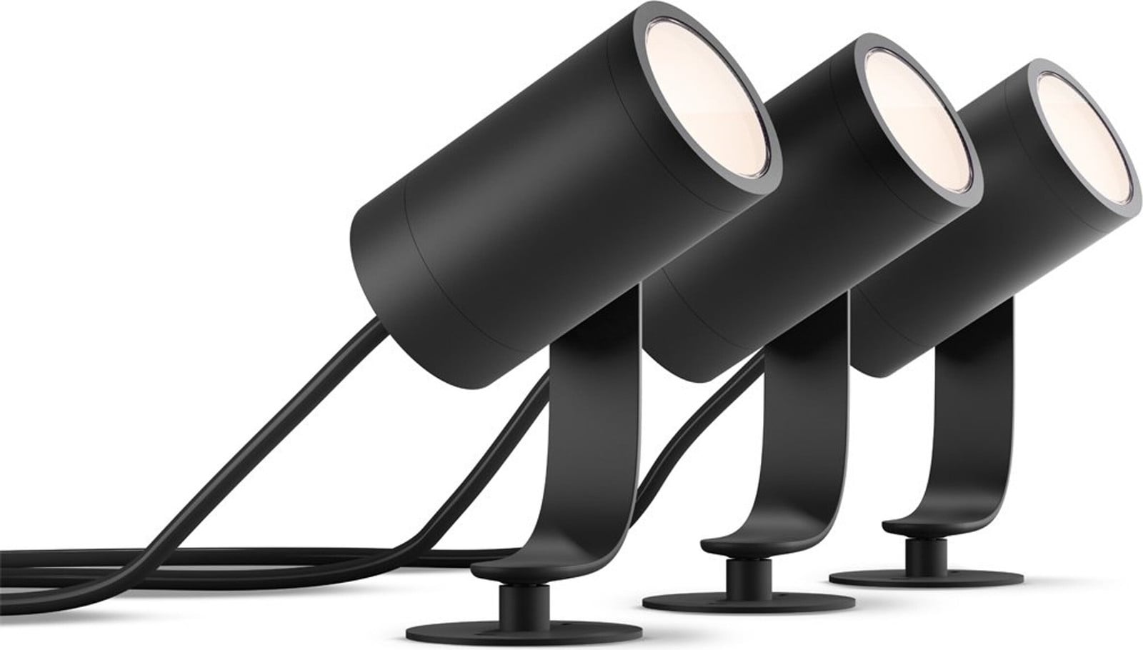 Philips Hue Lily Set van 3 LED tuinspots - Zwart - IP67