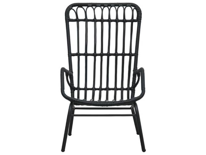 Chaise de jardin VIDAXL Résine tressée Noir C227
