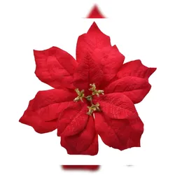 Christmas Decorations 1 Weihnachtsstern Blüte künstlich 26cm mit Clip Christbaumschmuck Kunstblume Weihnachten Christstern Deko Weihnachtsblume Blume Rot