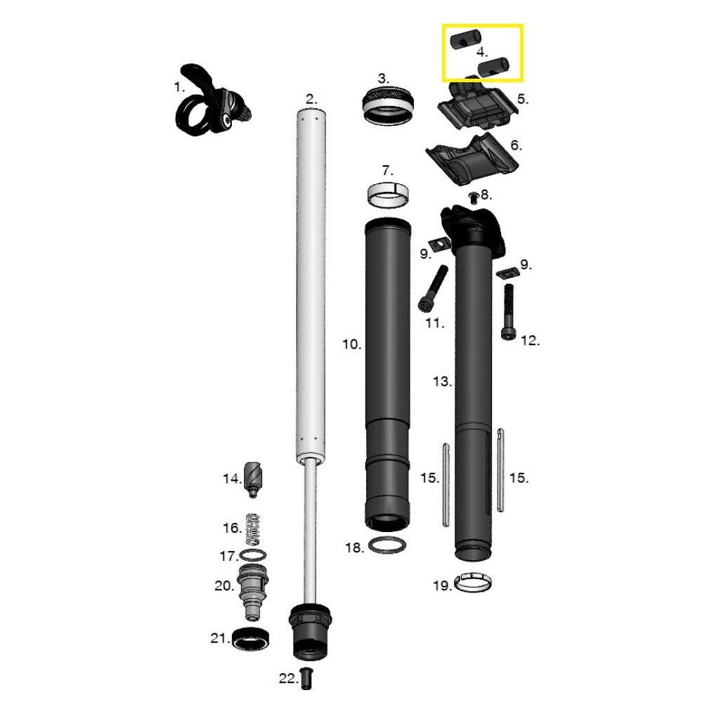 Crankbrothers Highline Barrel Nut Sattelbolzen (40081159)