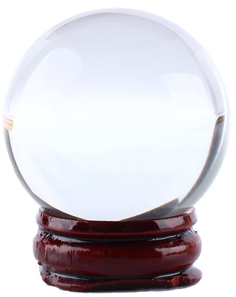 Dailygoods Kristallen Bol - Heldere K9-Kristal Meditatiebal - Natuurlijke Kwarts - Diameter: 4 cm