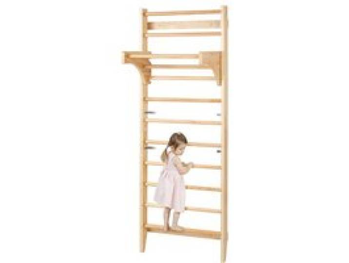 VEVOR schwedisches Leiterwand 10-stufiges Indoor-Klettergerüst aus Massivholz, 100 kg belastbare Indoor-Spielplatz-Kletterleiter Turnreck mit Klimmzugstange – Ideales Geschenk für Kinder