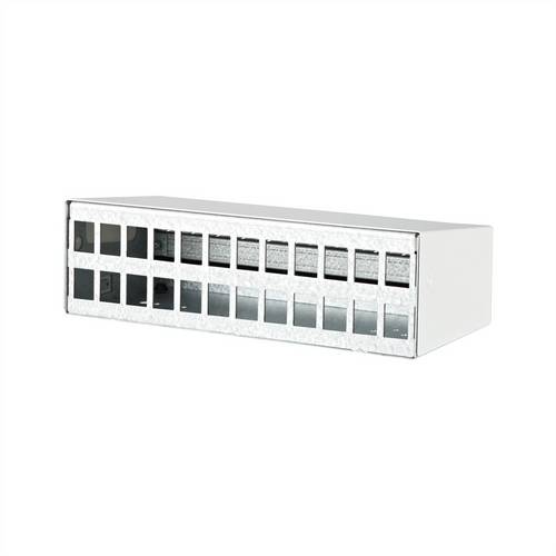 Metz Connect Keystone AP-Gehäuse 24 Port reinweiss RAL9010