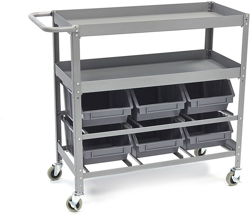HBM Chariot à outils universel avec 6 bacs de rangement