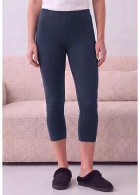 Plus Size Women's Plus Size Essential Stretch Capri Legging by Roaman's in Navy (Size 22/24) Activewear Workout Yoga Pants